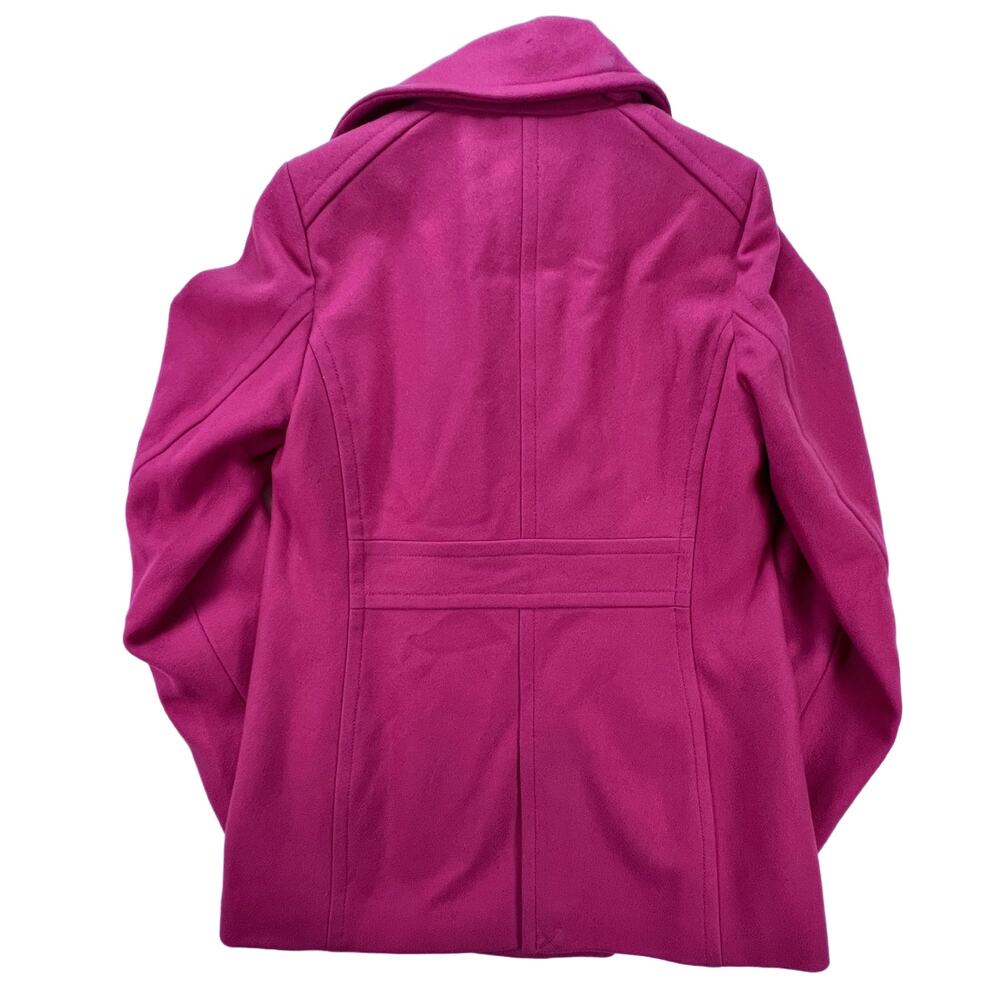 Vintage Y2K J.Crew Wool Peacoat Womens TM Pink Thinsulate Double Breasted Coat - Picture 4 of 16